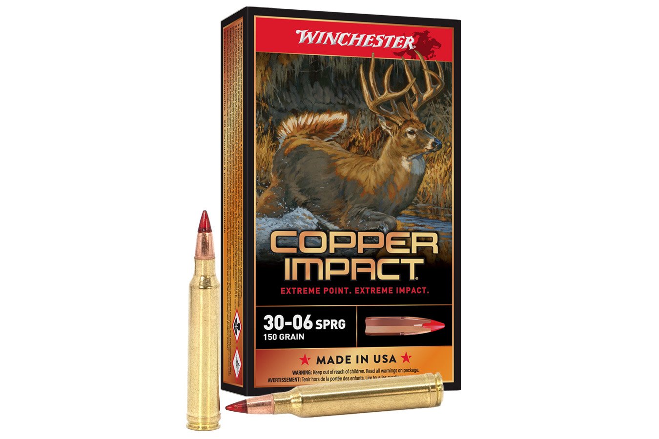 WINCHESTER AMMO 30-06 Springfield 150 gr Extreme Point Copper Impact 20/Box